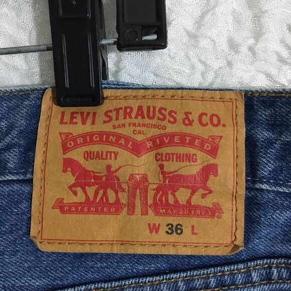 Levi's Drop Crop Button Fly Patchwork Men's Jeans Size 36 - Picture 8 of 10